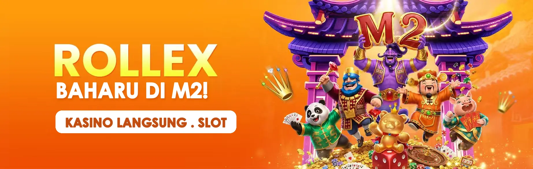 Rollex baharu di M2 untuk kasino langsung dan slot